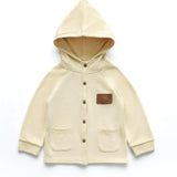 Organic Kids Four Season Elf-hat hooded jacket-Pebble Cream - NORSU-ORGANIC